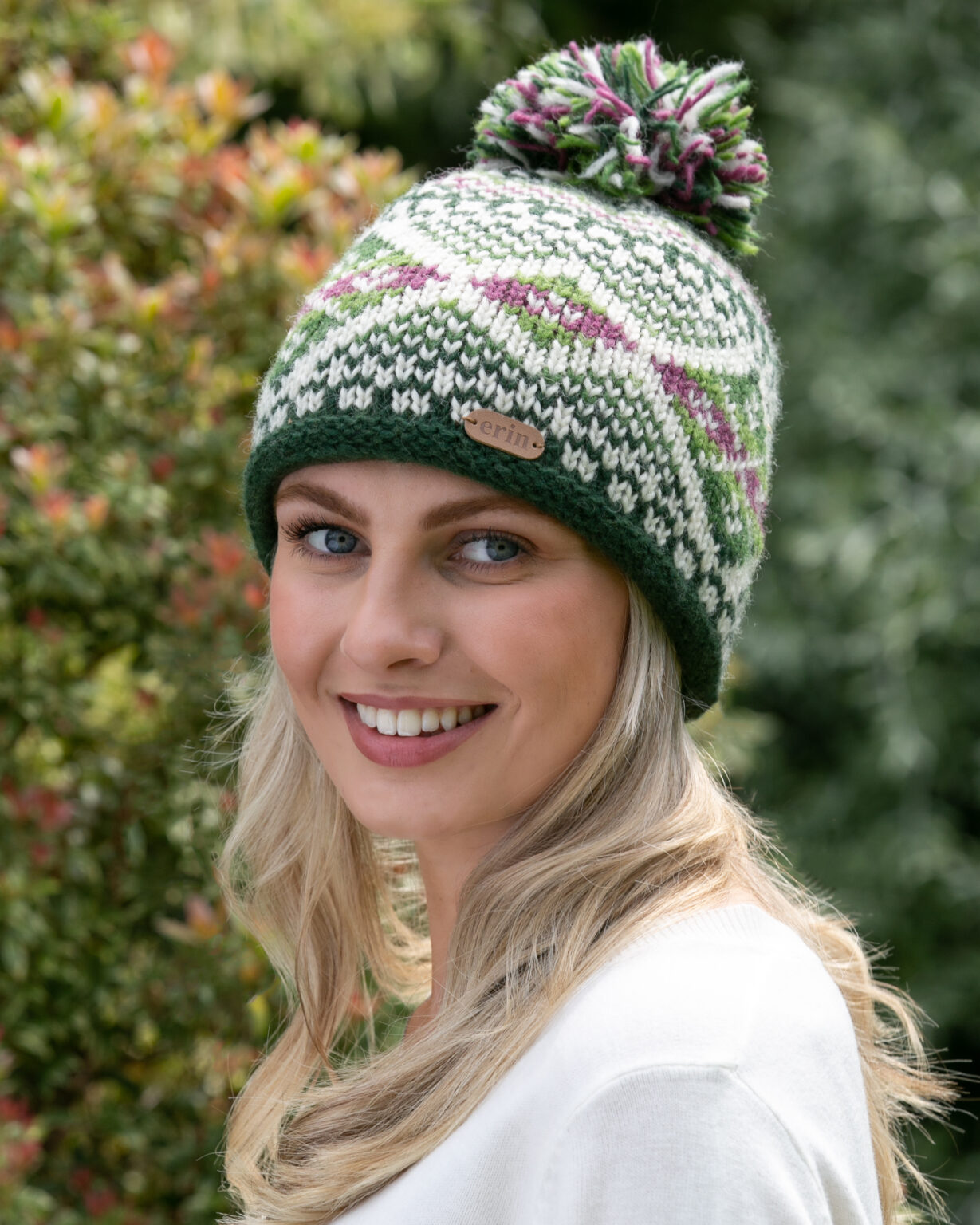 Women's Fair Isle Bobble Hat - Aran Accessories